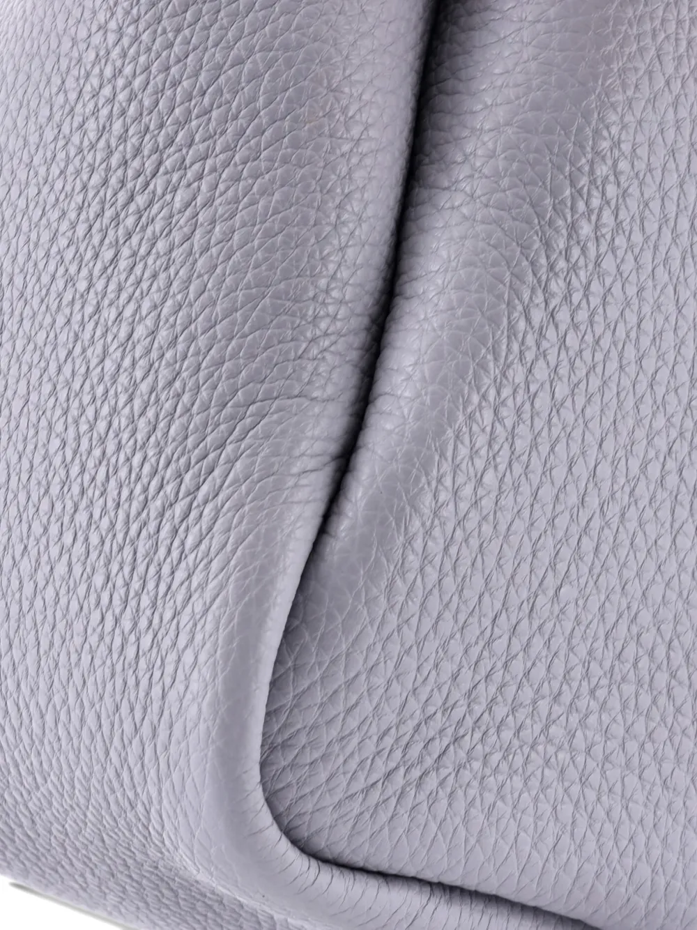 Pre-owned Prada Flou Zipped Top Handle Bag Vitello Daino Small Tote Bag In Blue