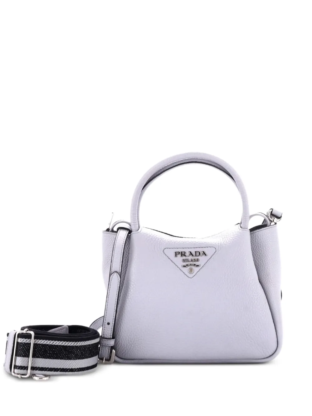 Prada Pre-Owned Flou Zipped Top Handle Bag Vitello Daino Small tote bag | Blue | Image 1