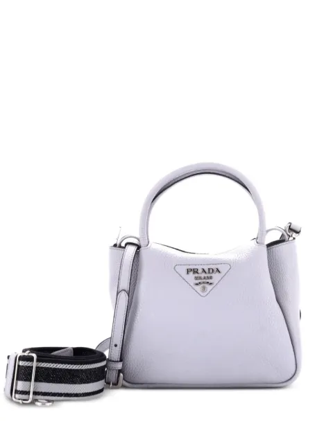 Prada Pre-Owned Flou Zipped Top Handle Bag Vitello Daino Small tote bag