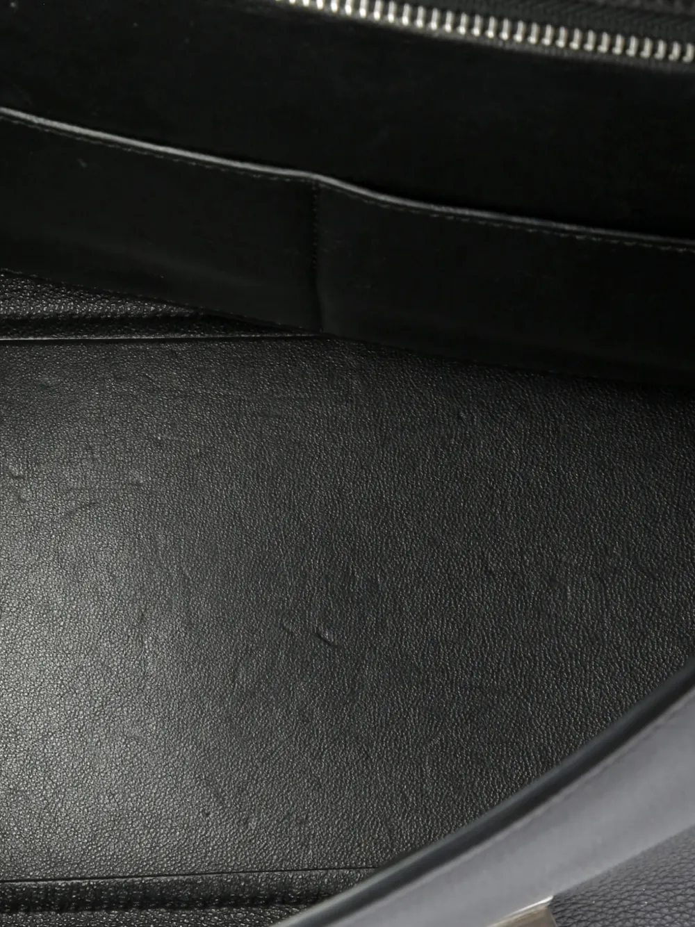 Pre-owned Celine Trapeze Bag Leather With Patent Small Satchel In Black