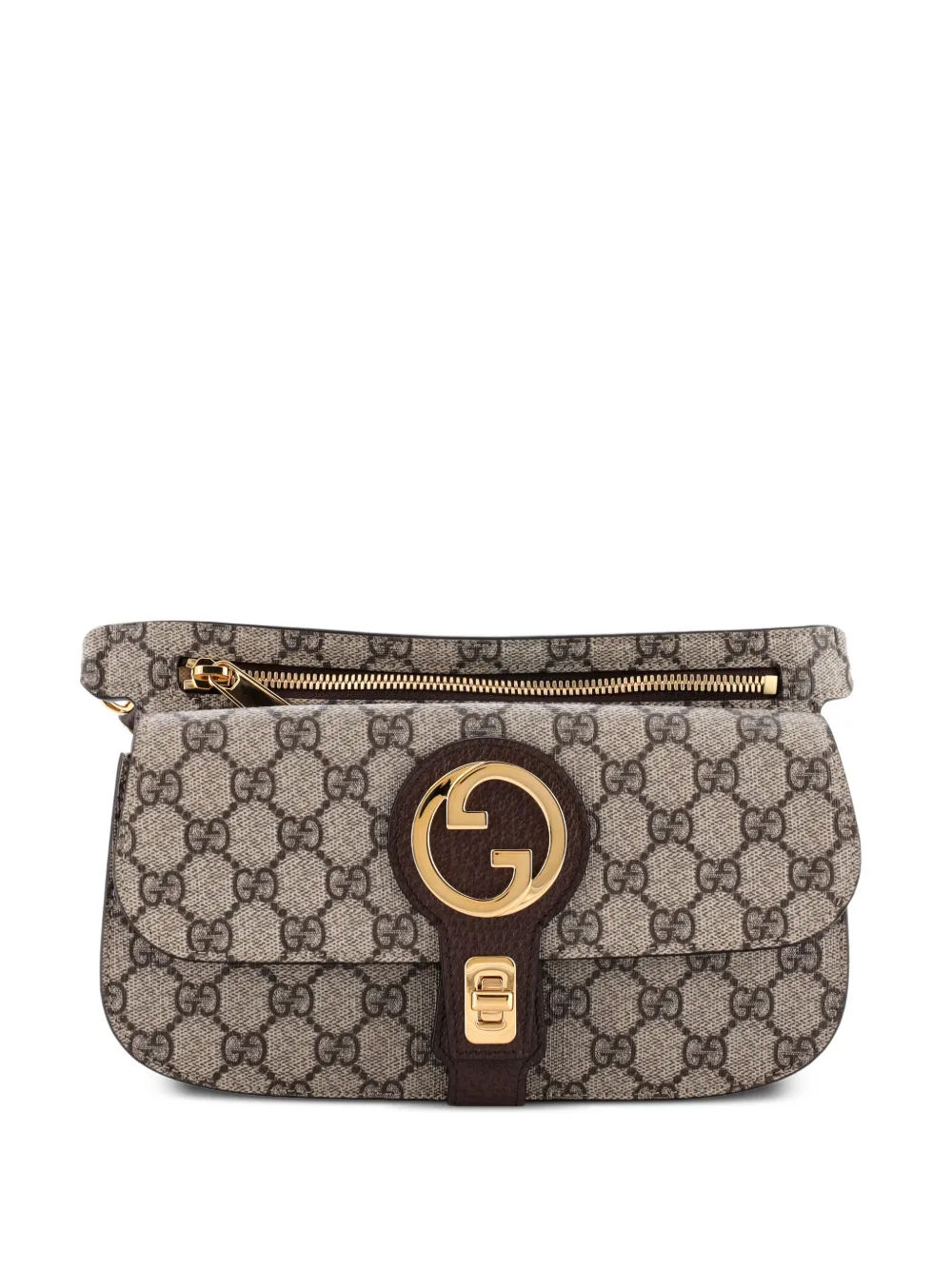 Gucci Pre-Owned Blondie Flap Pocket GG Coated Canvas belt bag - Marrone