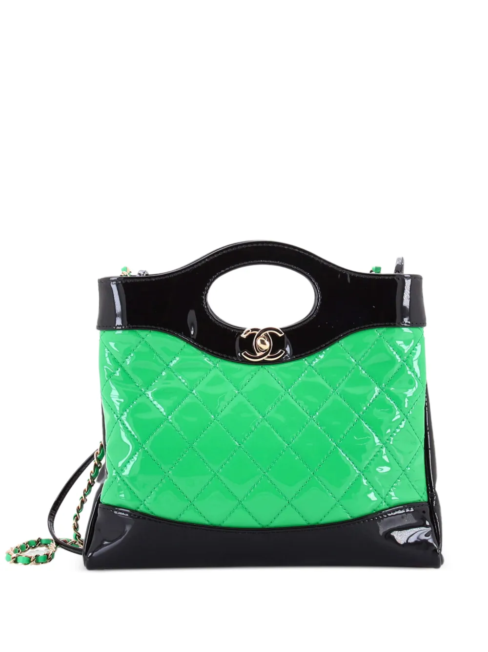 CHANEL Pre-Owned 31 Shopping Bag Quilted Patent Mini tote bag - Nero