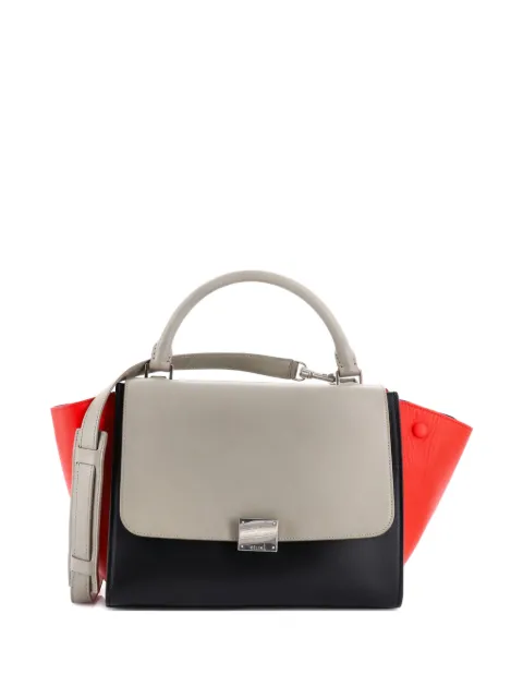Celine Pre-Owned Tricolor Trapeze Bag Leather Small satchel