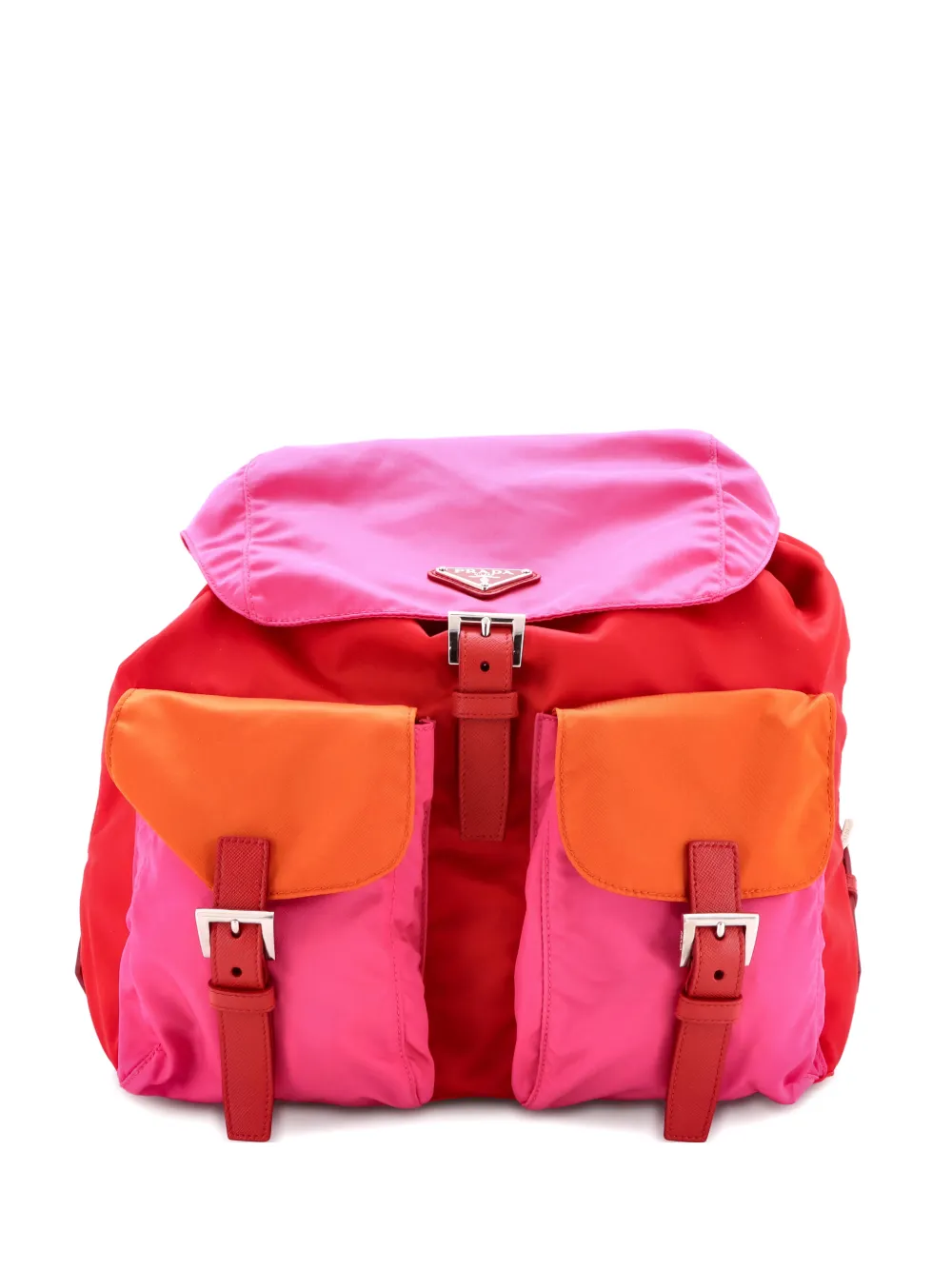 Prada Pre-Owned Double Front Pocket Tessuto Medium backpack | naranja | Image 1