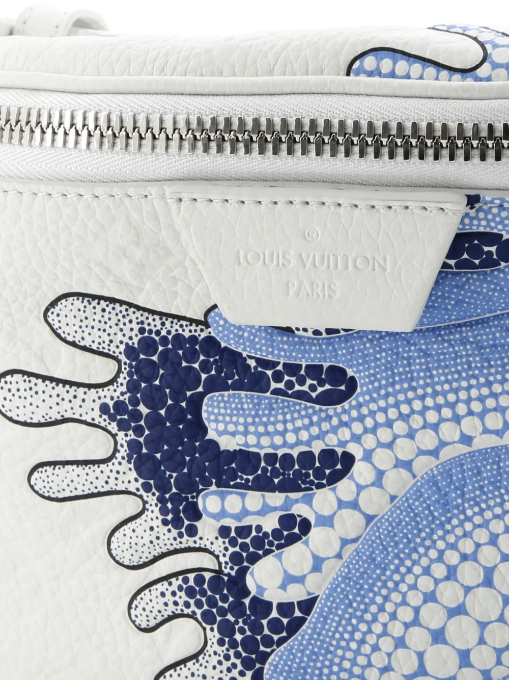 LOUIS VUITTON Pre-owned Bum Bag Yayoi Kusama Psychedelic Flower Monogram Taurillon Leather Maxi Belt Bag In Blue