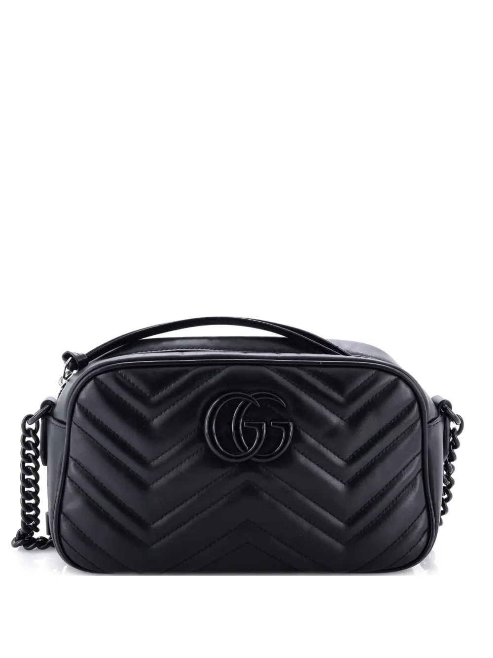 Gucci Pre-Owned GG Marmont Monochrome Shoulder Bag Matelasse Leather Small crossbody bag - Nero