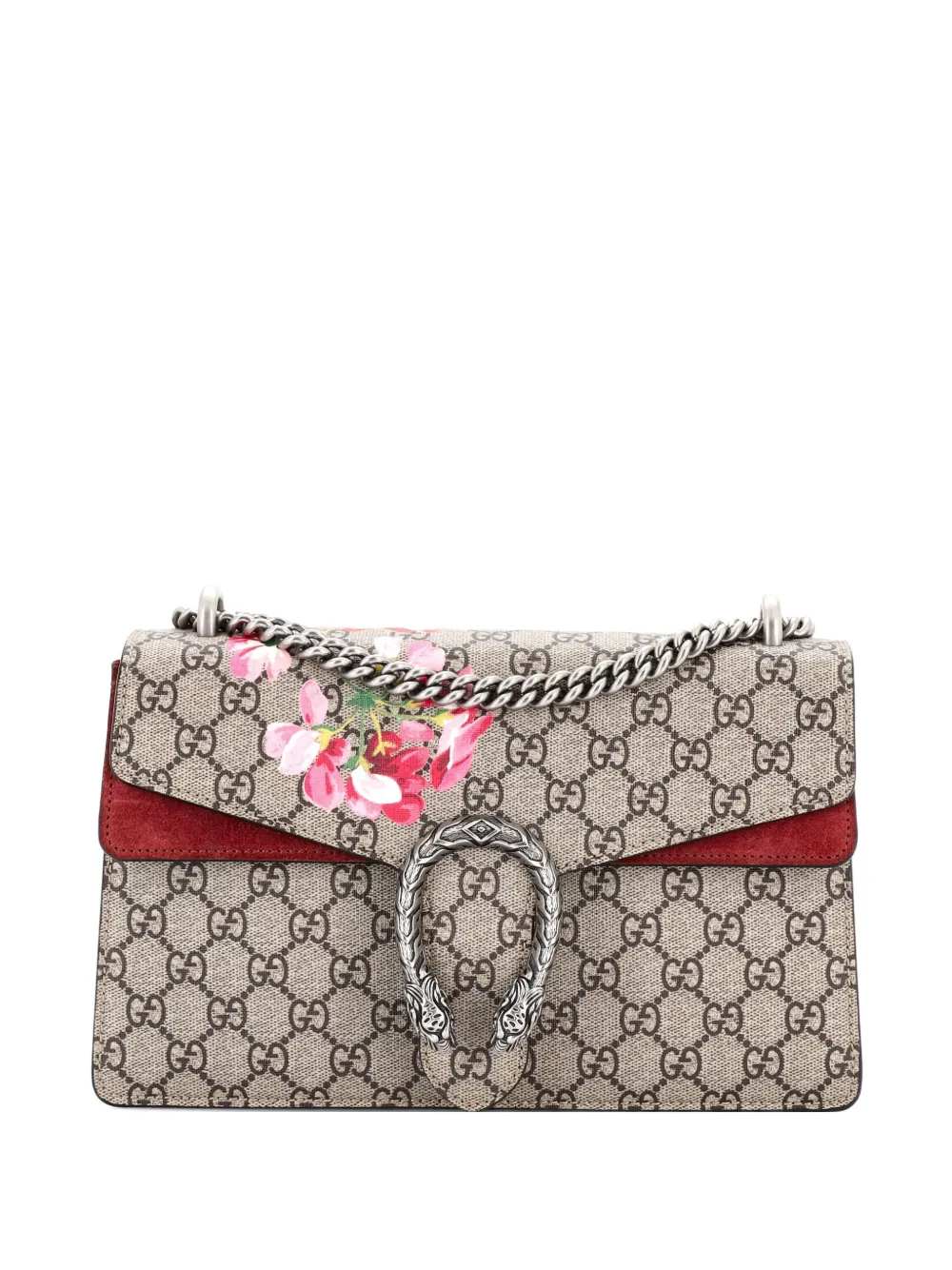 Gucci Pre-Owned Dionysus Bag Blooms Print GG Coated Canvas Small shoulder bag - Marrone
