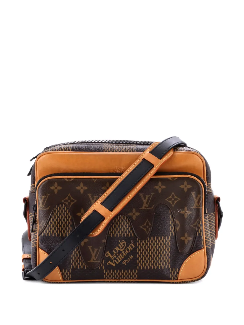 Louis Vuitton Pre-Owned Nigo Nil Messenger Bag Limited Edition Giant Damier and Monogram Canvas PM crossbody bag - Marrone