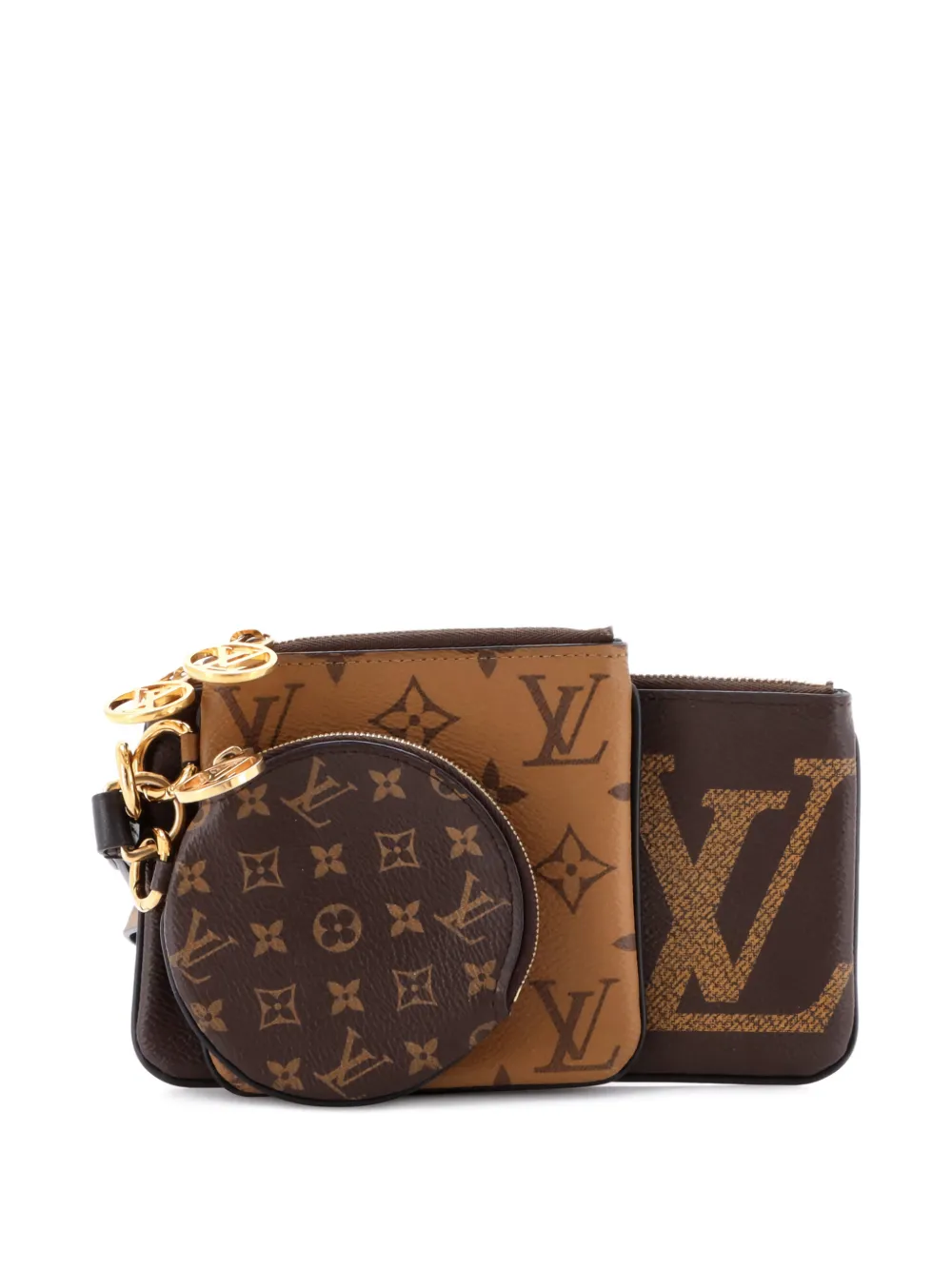 Louis Vuitton Pre-Owned Trio Pouch Set Reverse Monogram Giant clutch bag | Brown | Image 1
