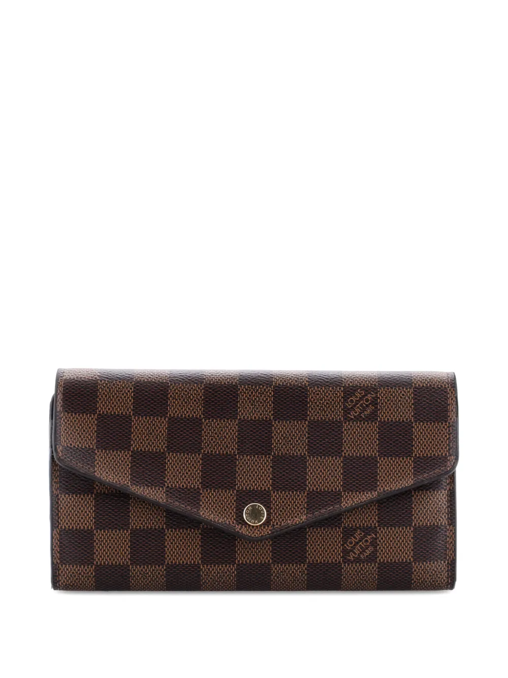 Pre-owned Louis Vuitton Sarah Wallet Nm Damier Small Wallets In Brown