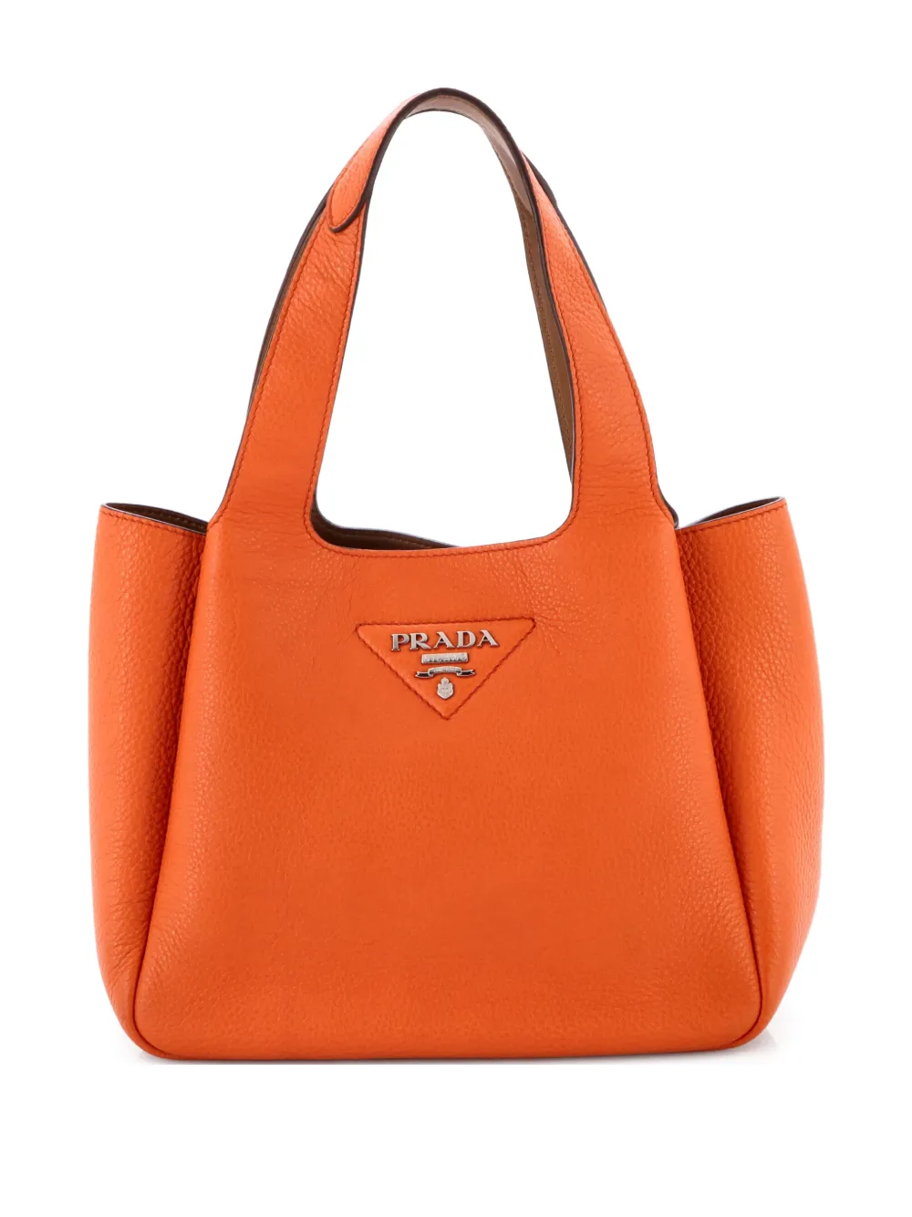Prada Pre-Owned Flou Dynamique Open Vitello Daino Small tote bag | orange | Image 1