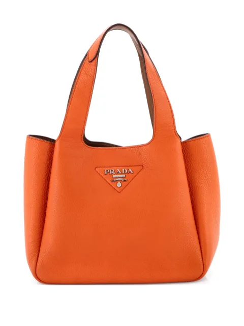 Prada Pre-Owned Flou Dynamique Open Vitello Daino Small tote bag