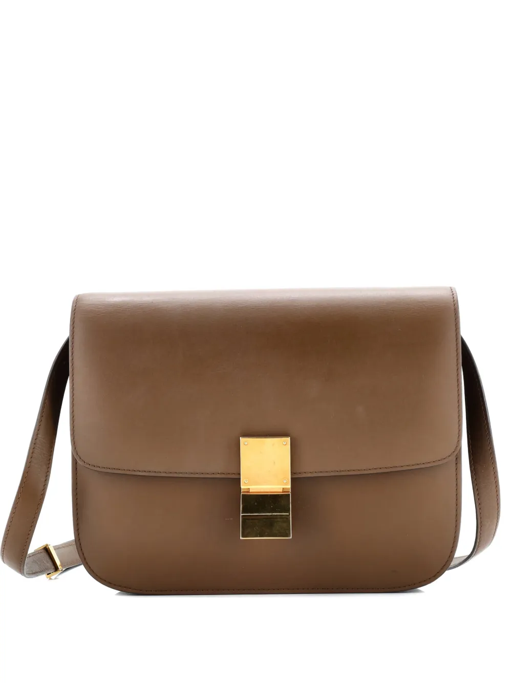 Celine Pre-Owned Classic Box Bag Grainy Leather Teen shoulder bag - Marrone