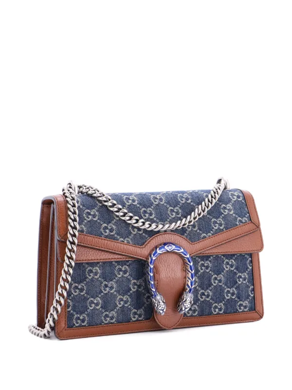 GUCCI グッチ 25AW GG Denim Small Crossbody Bag GG総柄 デニムショルダーバッグ ミニバッグ インディゴブルー デニム 849009 シルバー金具 Gucci Pre-Owned Dionysus Bag GG Denim Small Shoulder Bag | Blue