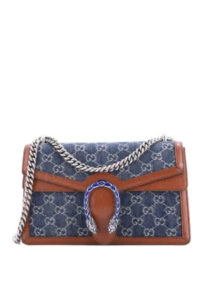 Gucci Pre-Owned ディオニュソス GG デニム スモール ショルダーバッグ