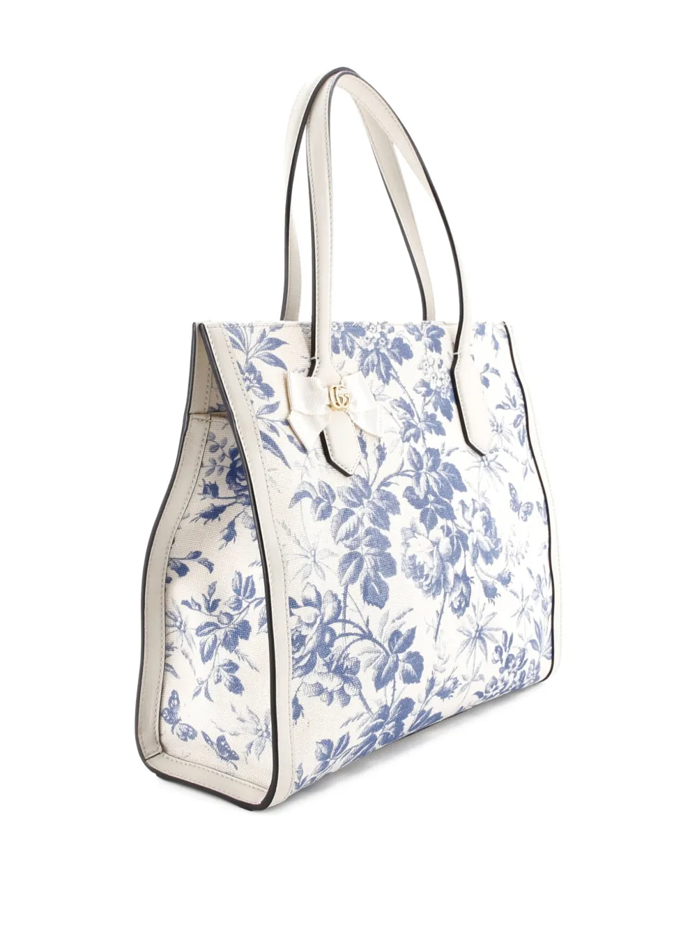 Gg Ribbon Coated Printed Canvas Medium Tote Bag