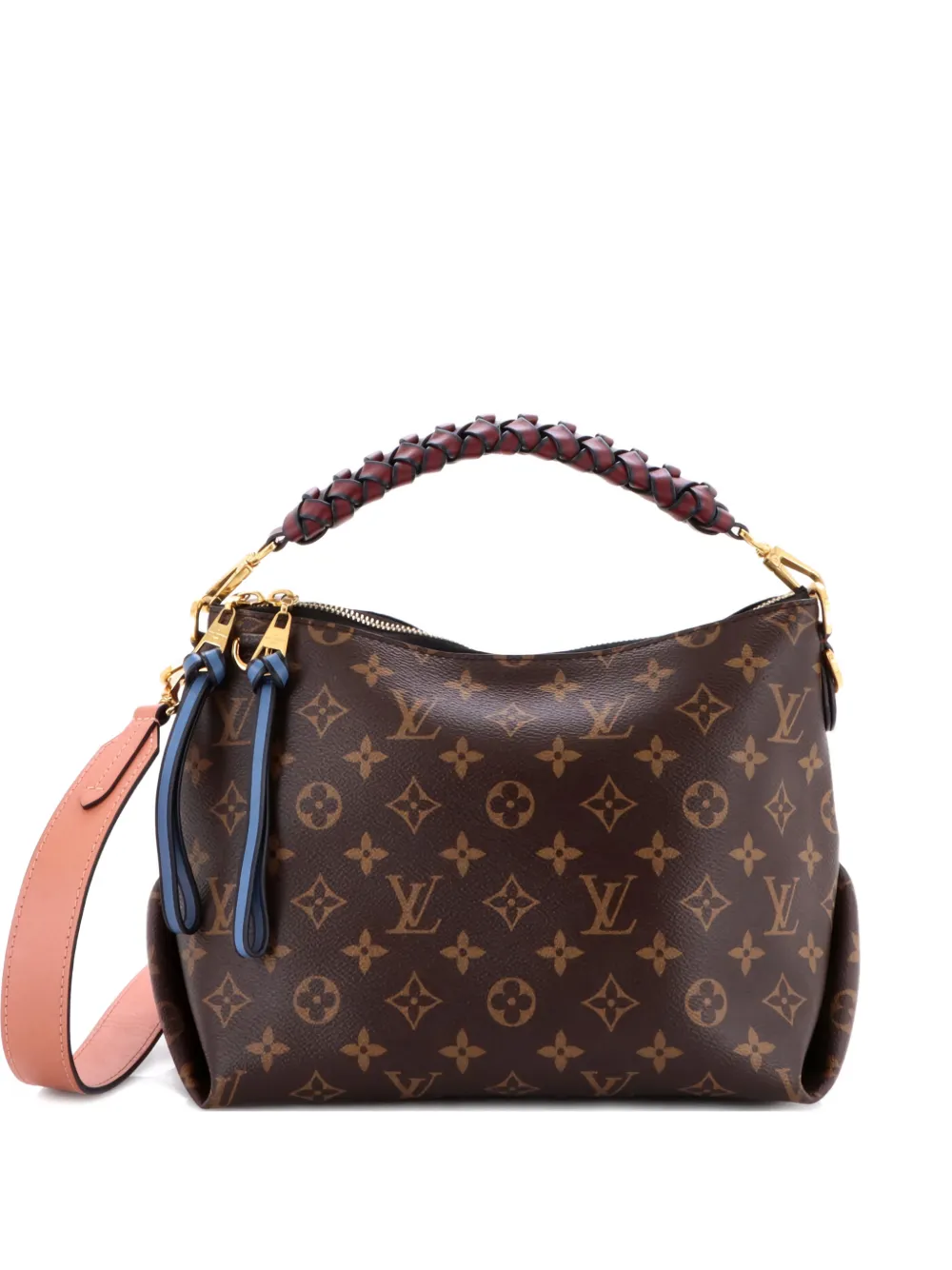 Louis Vuitton Pre-Owned Braided Handle Beaubourg Monogram Canvas Mini hobo bag - Marrone