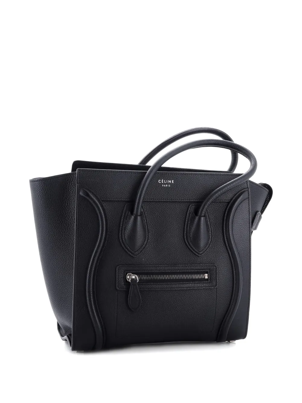 Celine Pre-Owned Luggage Bag Grainy Leather Micro tote bag - Nero