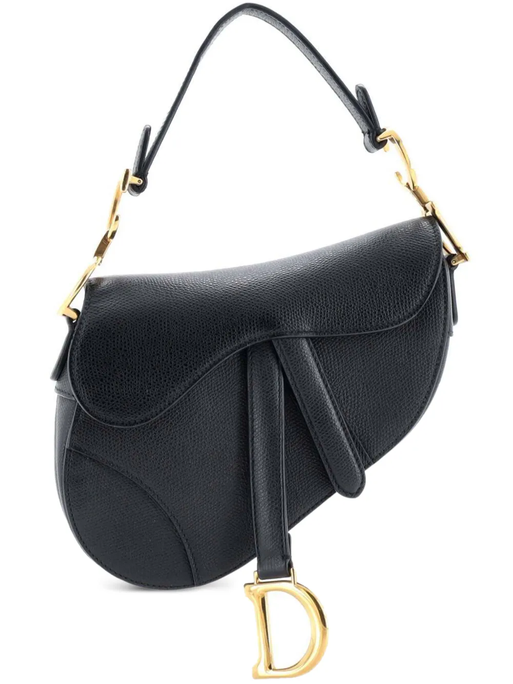 Christian Dior Pre-Owned Saddle Handbag Leather Mini shoulder bag - Nero