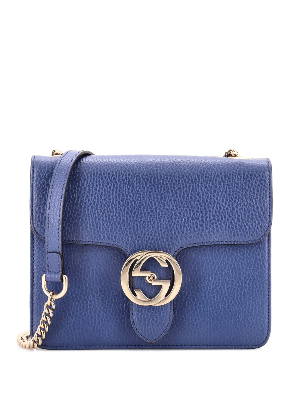 Gucci Pre-Owned Interlocking Leather Small shoulder bag - Blu