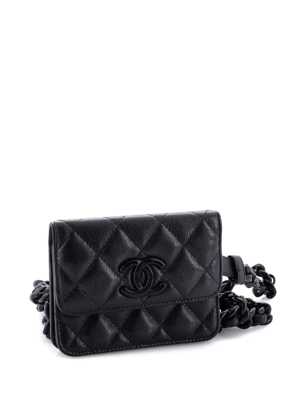 My Everything Flap Card Holder Quilted Caviar Belt Bag