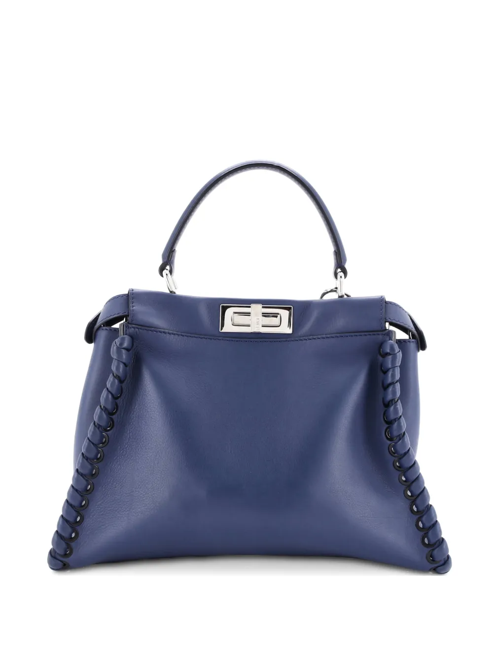 Fendi Pre-Owned Peekaboo Bag Whipstitch Leather Regular tote bag - Blu