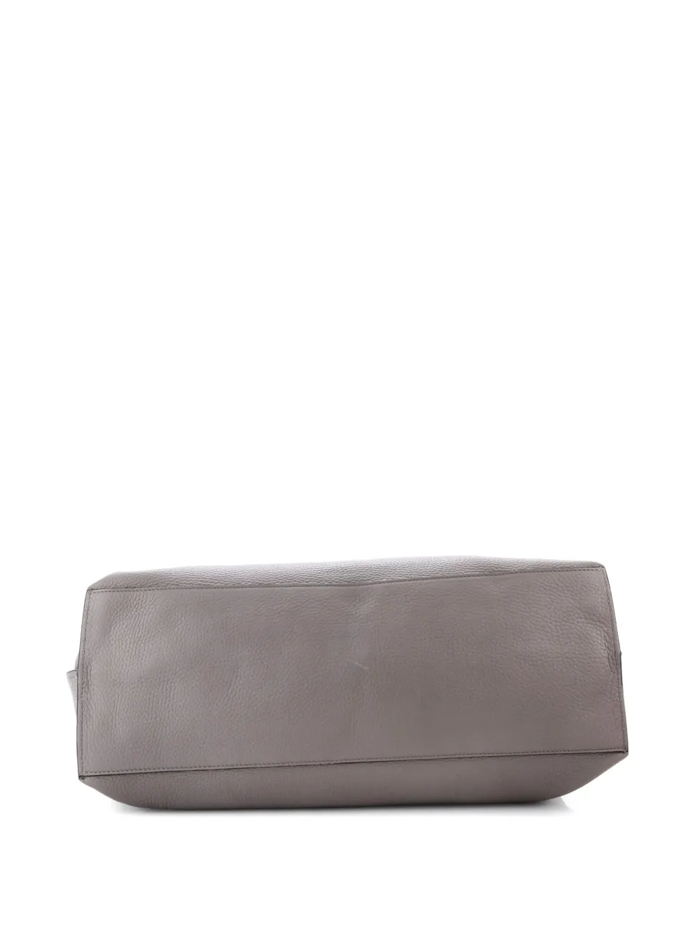 Pre-owned Gucci Bamboo Daily Top Handle Bag Leather Large Satchel In Gray