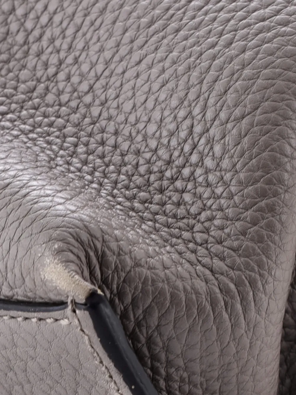 GUCCI Pre-owned Bamboo Daily Top Handle Bag Leather Large Satchel In Gray