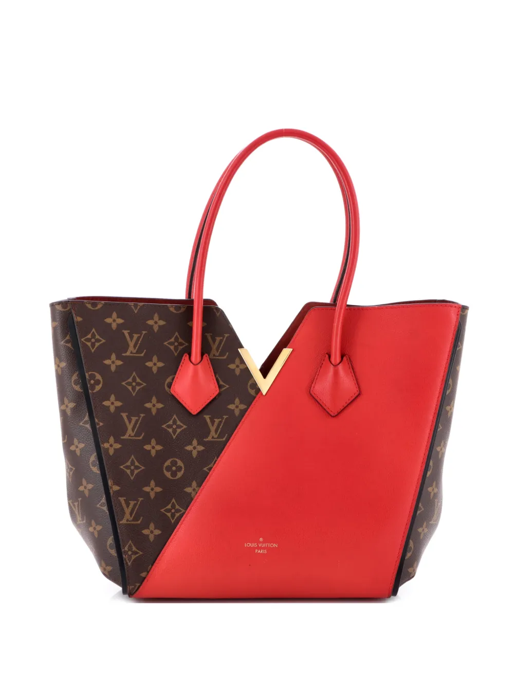 Louis Vuitton Pre-Owned Kimono Handbag Monogram Canvas and Leather MM tote bag - Marrone