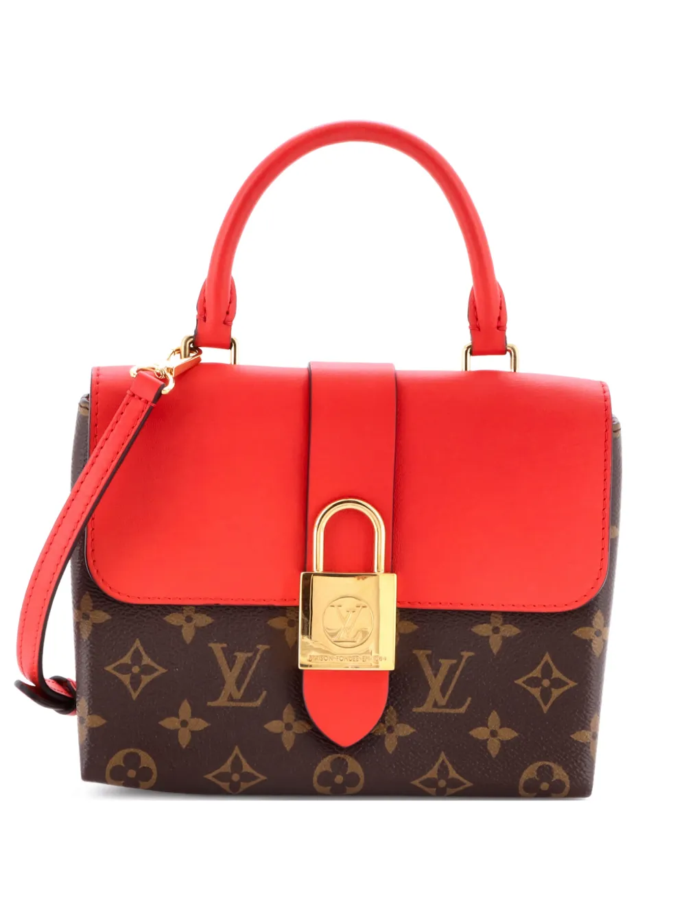 Louis Vuitton Pre-Owned Locky Handbag Monogram Canvas with Leather BB satchel - Rosso