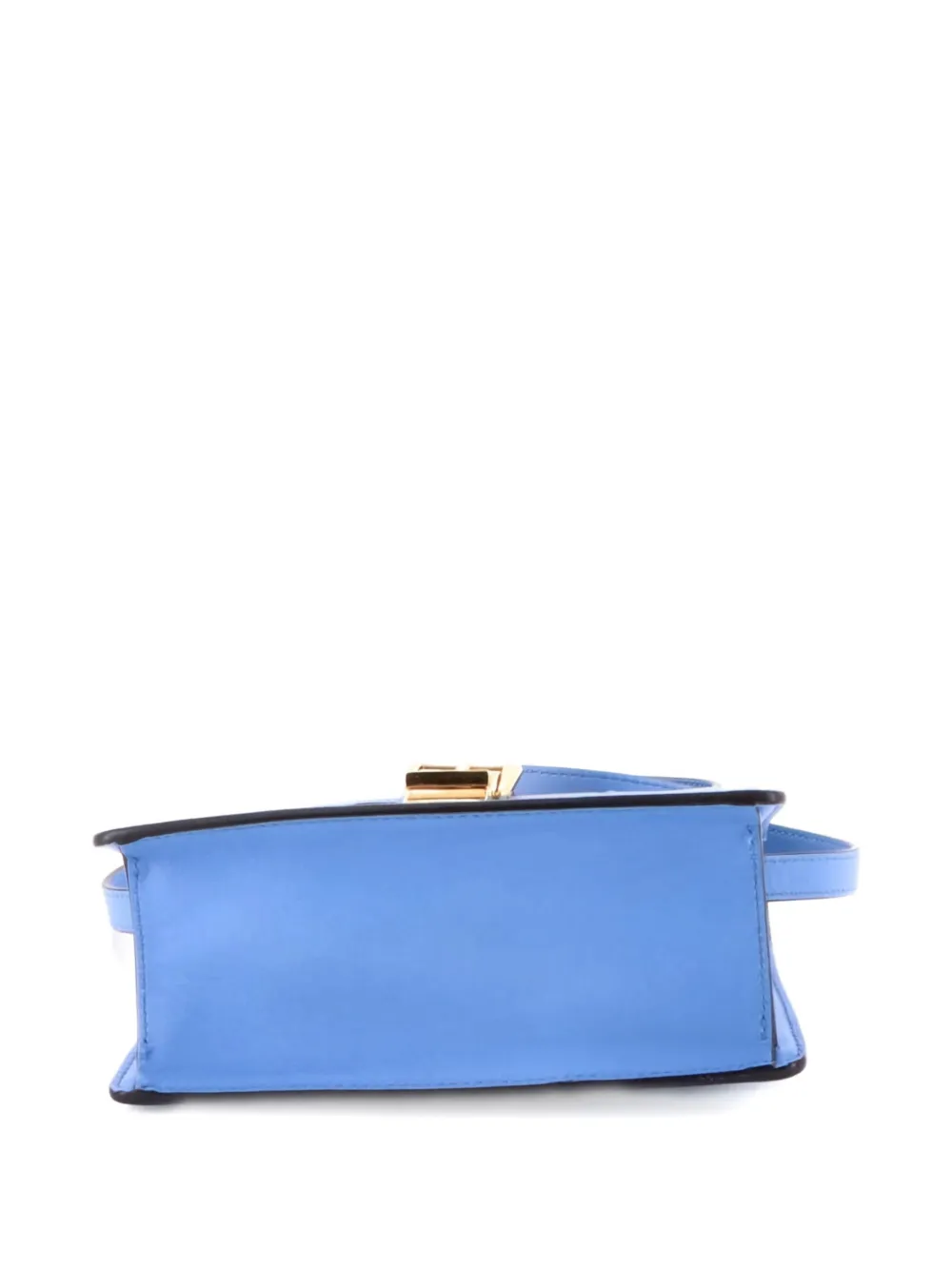Pre-owned Gucci Sylvie Top Handle Bag Leather Mini Satchel In Blue