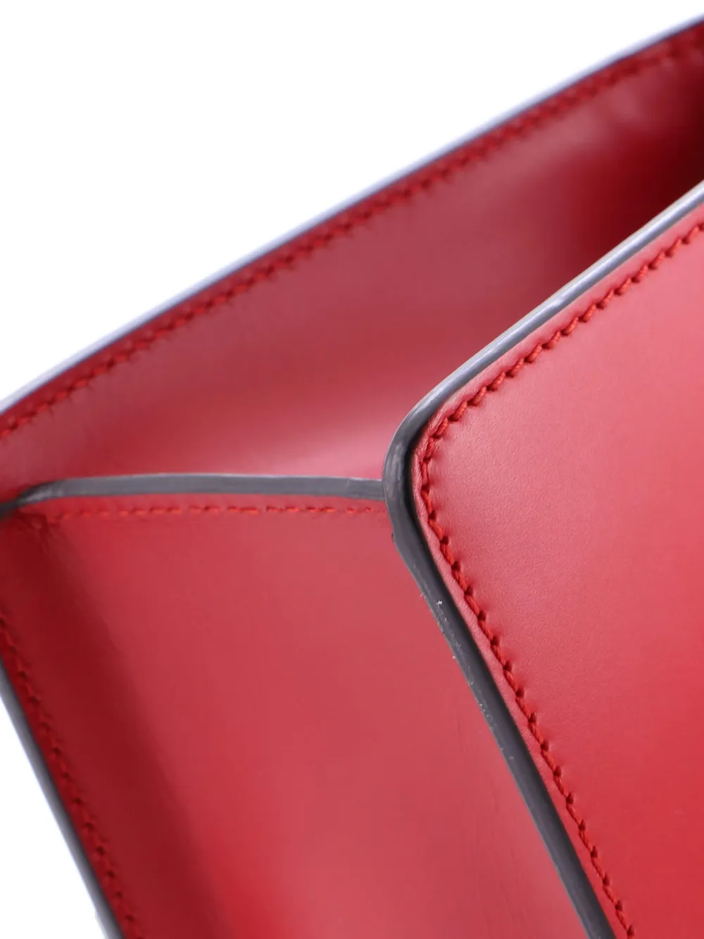 GUCCI Pre-owned Sylvie Top Handle Bag Leather Mini Satchel In Red