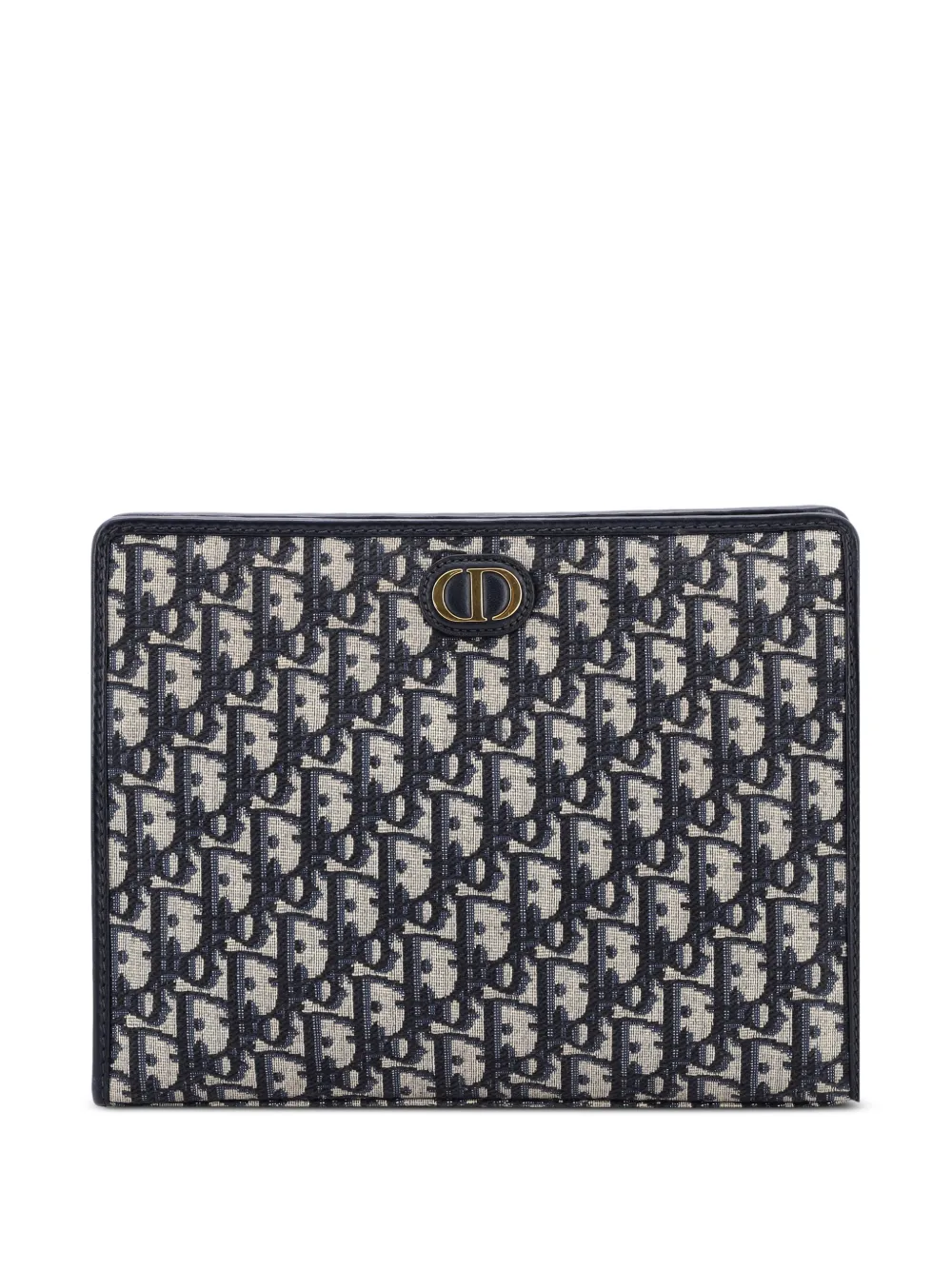 Christian Dior Pre-Owned 30 Montaigne Zip Pouch Oblique Canvas Medium clutch bag - Blu