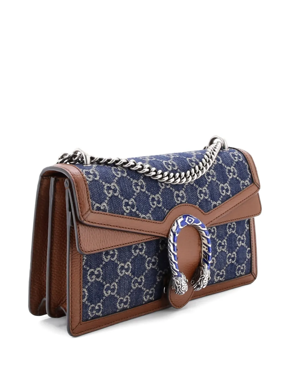 Pre-owned Gucci Dionysus Bag Gg Denim Small Shoulder Bag In Blue