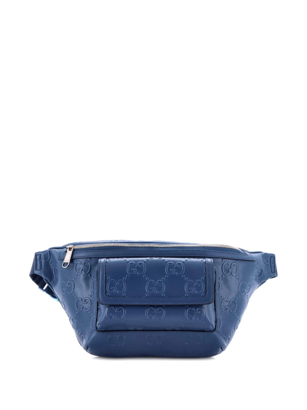 Gucci Pre-Owned Front Pocket GG Embossed Perforated Leather belt bag - Nero