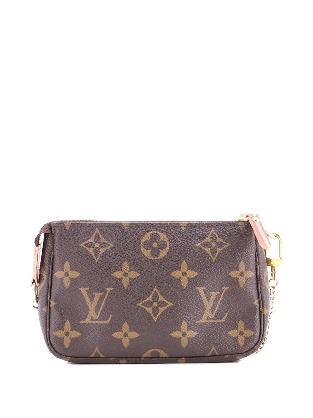 Pre-owned Louis Vuitton Pochette Accessoires Limited Edition Monogram Canvas Mini Clutch Bag In Brown