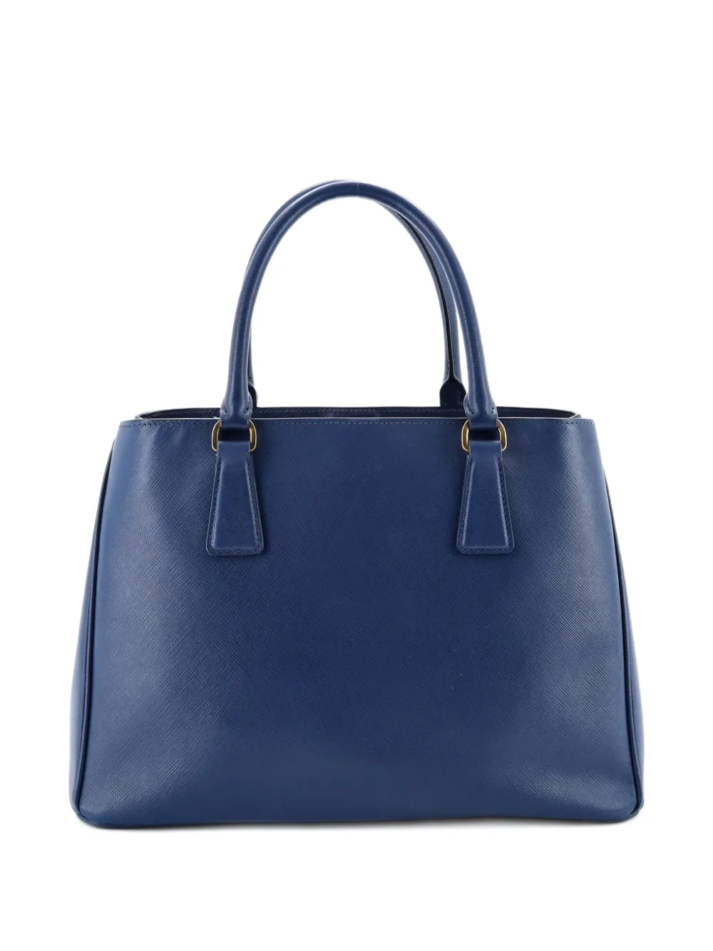 Pre-owned Prada Gardener's Saffiano Leather Medium Tote Bag In Blue