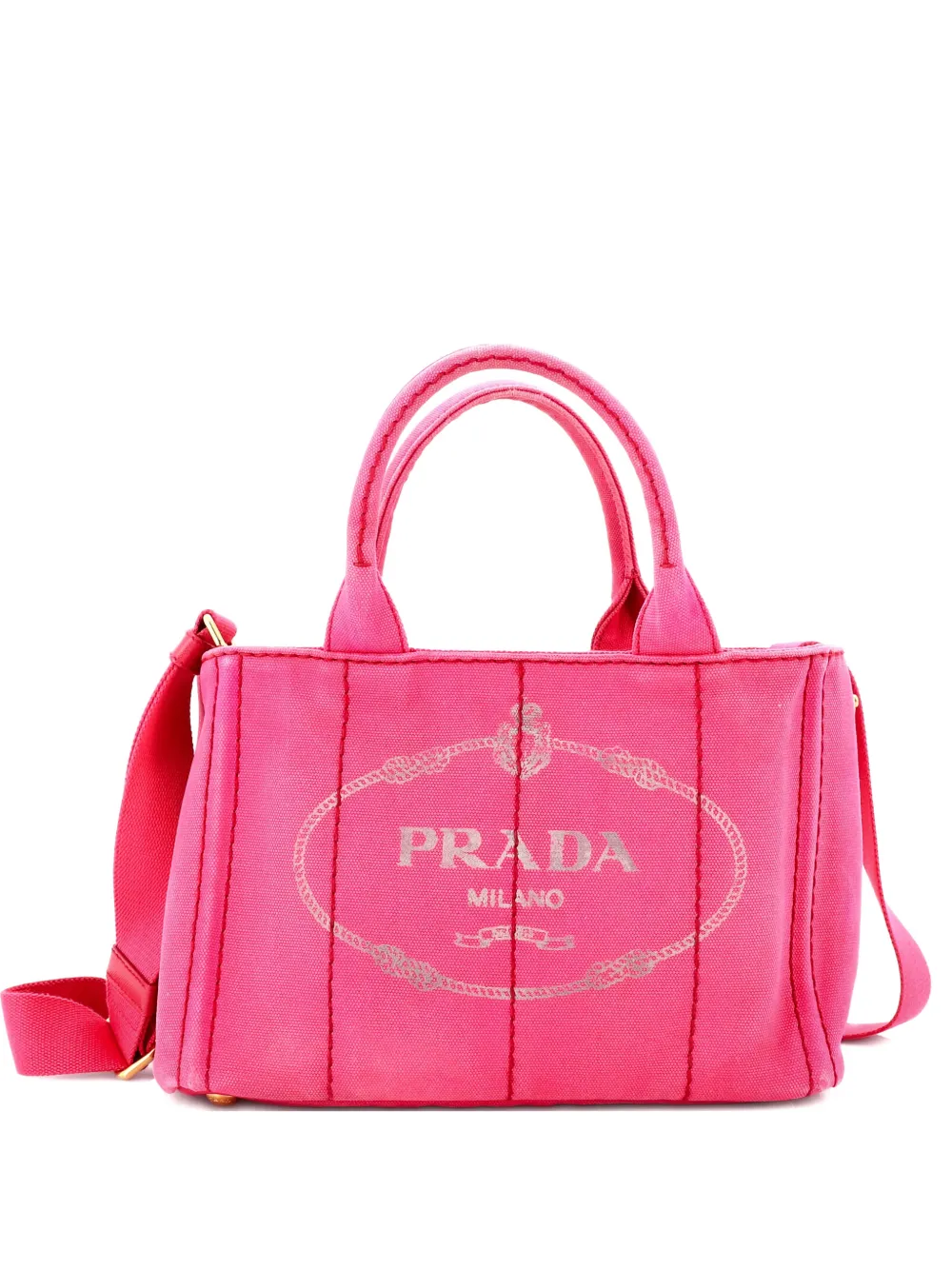 Prada Pre-Owned Canapa Canvas Mini tote bag | Pink | Image 1