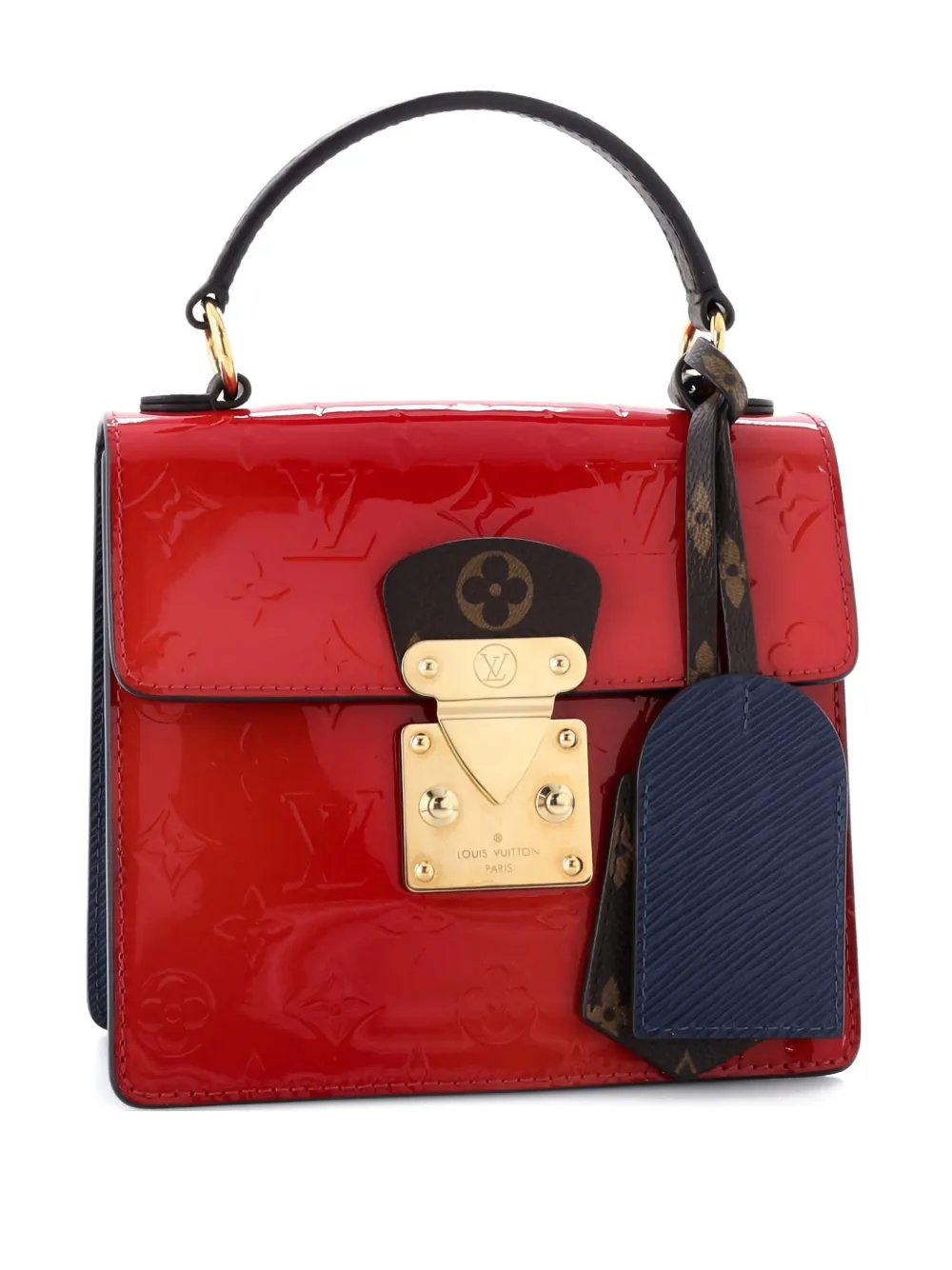 Louis Vuitton Pre-Owned Spring Street NM Handbag Monogram Vernis with Monogram Canvas and Epi Leather shoulder bag - Rosso