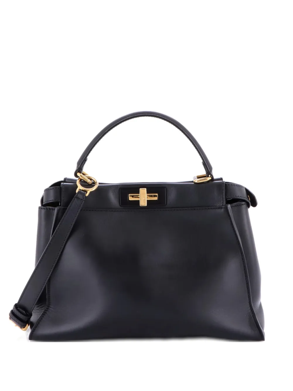 Fendi Pre-Owned Monster Peekaboo Bag Leather Regular satchel - Schwarz