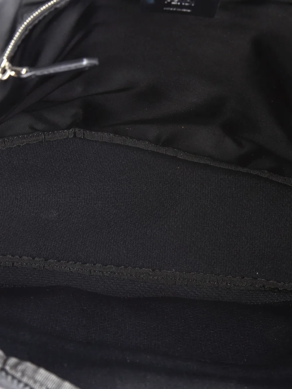 Pre-owned Fendi Ness Zucca Jacquard And Mesh Medium Backpack In Black