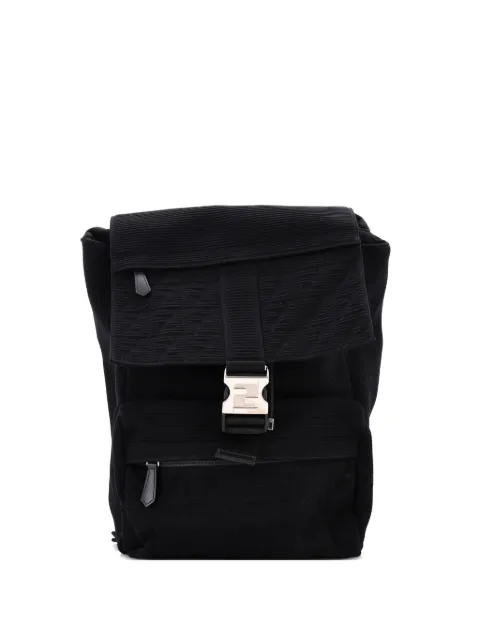 Fendi Pre-Owned Fendiness Zucca Jacquard and Mesh Medium backpack