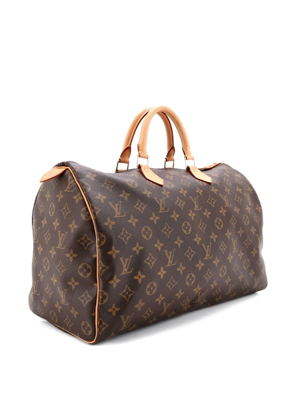 Pre-owned Louis Vuitton Speedy Bandouliere Bag Monogram Canvas 40 Satchel In Brown