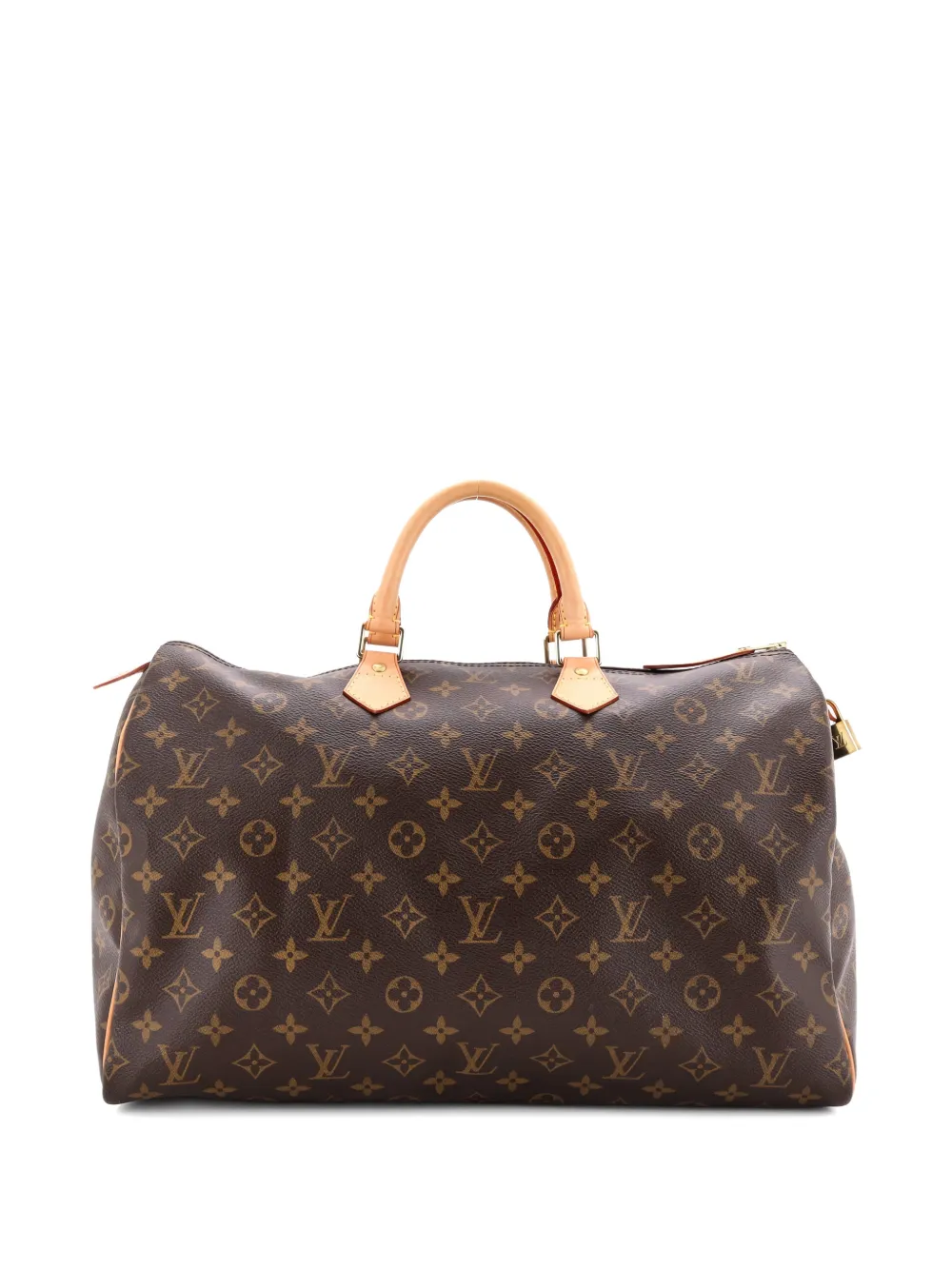 Pre-owned Louis Vuitton Speedy Bandouliere Bag Monogram Canvas 40 Satchel In Brown