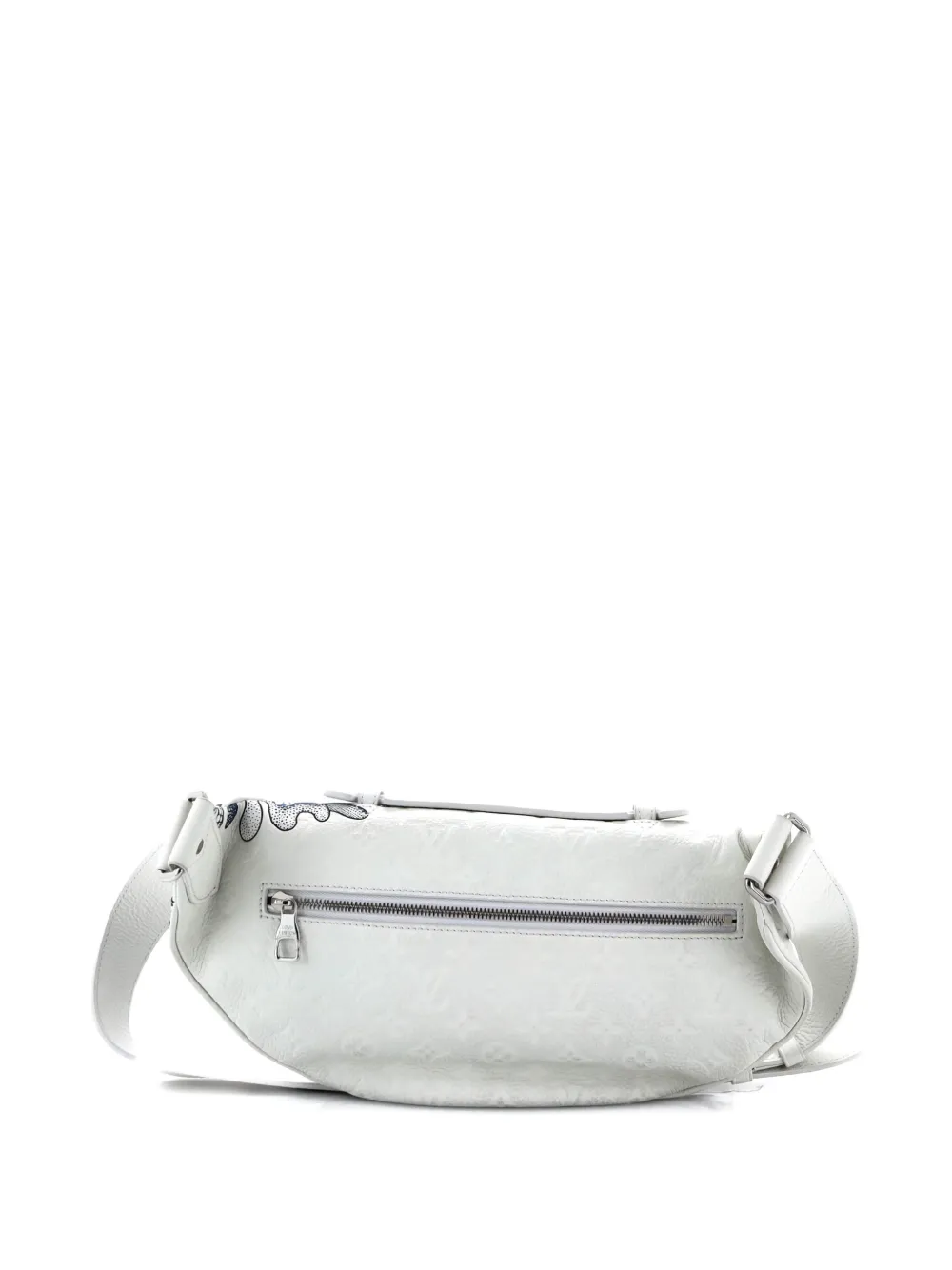 Pre-owned Louis Vuitton Bum Bag Yayoi Kusama Psychedelic Flower Monogram Taurillon Leather Maxi Belt Bag In Blue