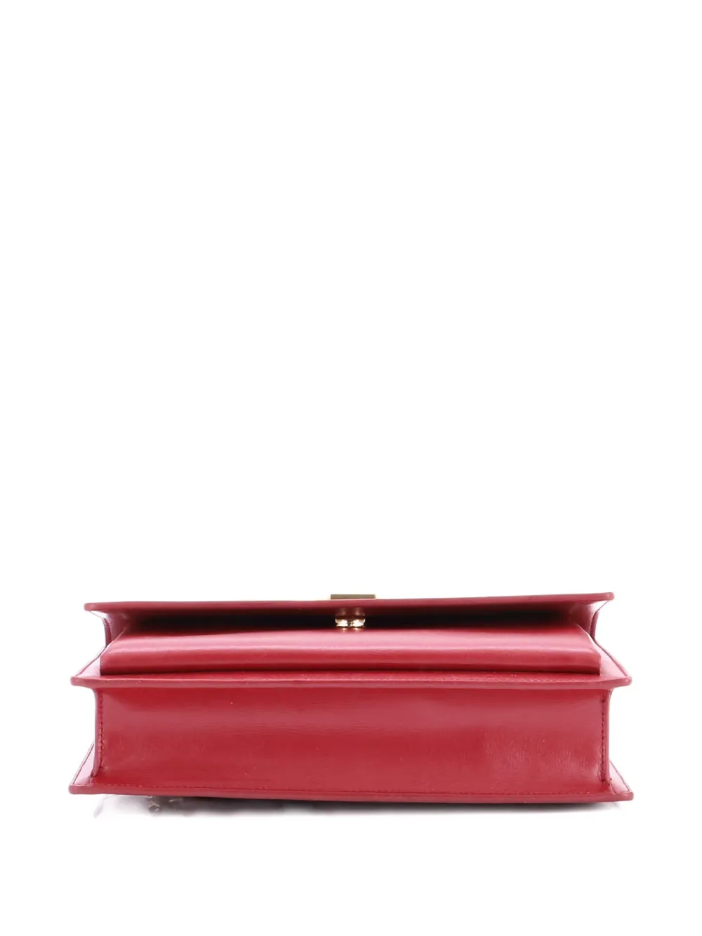 SAINT LAURENT Pre-owned Sunset Top Handle Leather Medium Shoulder Bag In Red