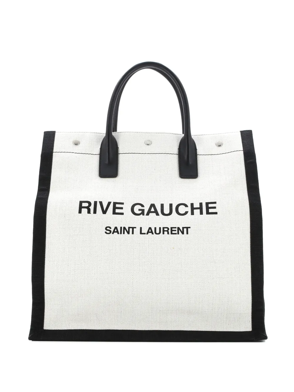 Saint Laurent Pre-Owned Rive Gauche Shopper Canvas Tall tote bag | Neutrals | Image 1