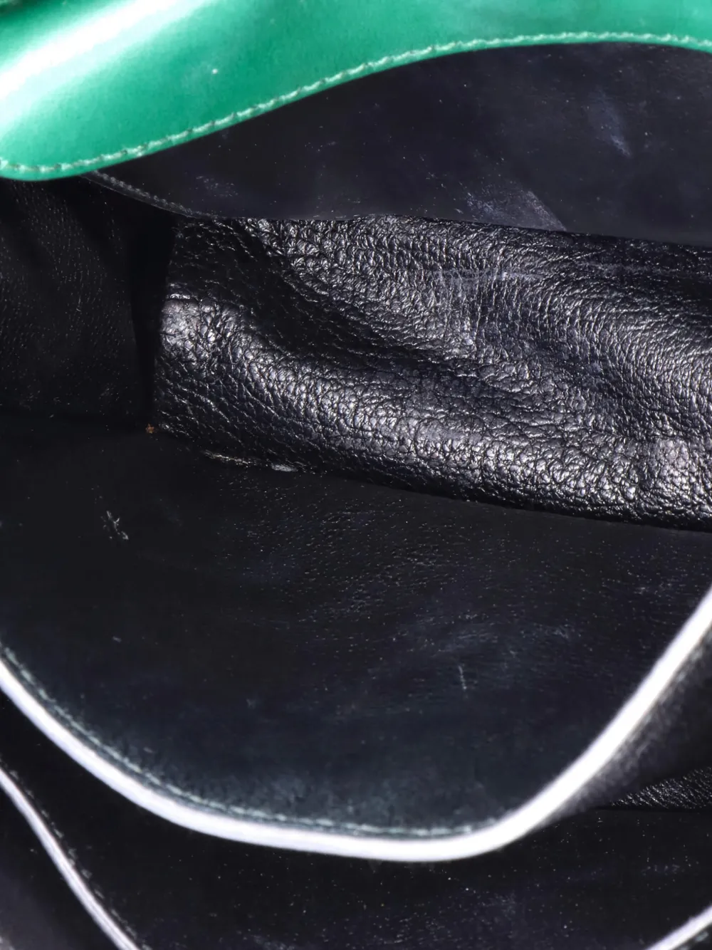 Pre-owned Prada Cahier Chain City Calf And Saffiano Small Crossbody Bag In Black