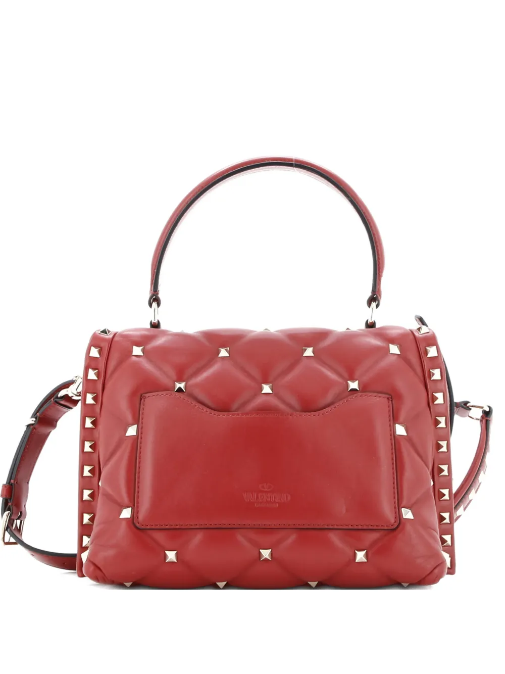 Valentino Garavani Pre-Owned Candystud Top Handle Bag Leather Medium shoulder bag - Rosso