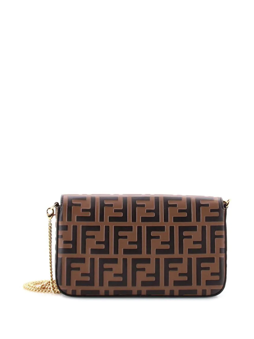Fendi Pre-Owned F is Fendi Envelope on Chain Zucca Embossed Leather clutch bag | Pre-Owned | Image 2